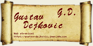 Gustav Dejković vizit kartica